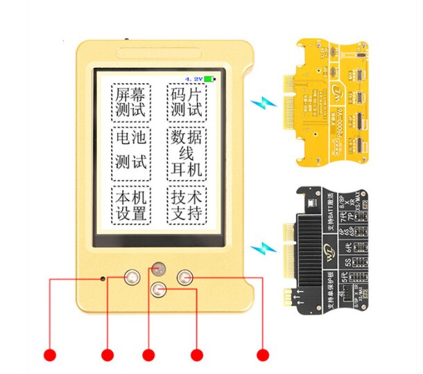 WL V6 foriphone8/8 P/11/11pro/11 promax Screen Originele Kleur Reparatie Batterij Coder Data tester Lichtgevoelige