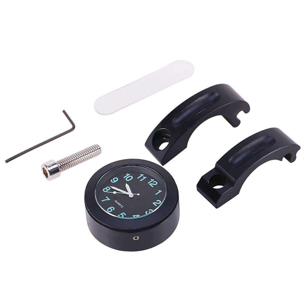 Universele Waterdichte Bike Horloge Glow In Dark Klok Motorfiets Alluminum Lichtmetalen Dial Mini Voor Montage Fietsstuur