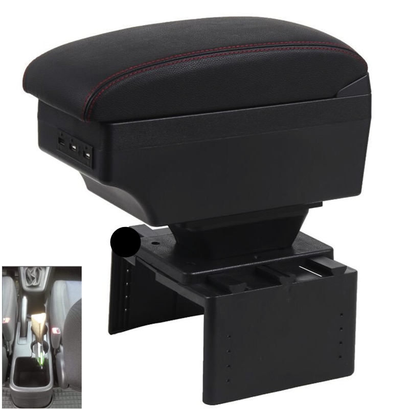 Für Citroen C3 Armlehne Box Zentralen Speicher Inhalt Box Auto-styling Inteiror Konsolen Armlehne Box Usb-schnittstelle