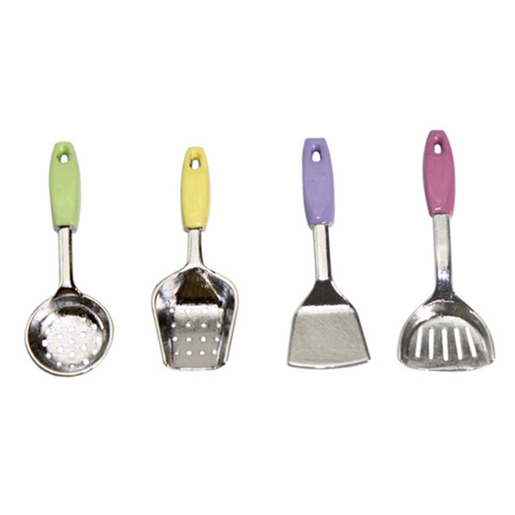 4 stuks 1/12 poppenhuis keukenaccessoires spatel meubels kinderen fantasiespel speelgoed