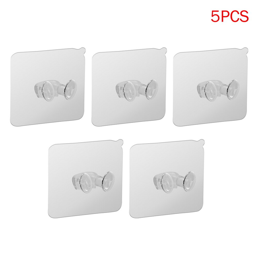 HILIFE Wall Mounted Self Sticky Hooks 5pcs Strong Adhesive Hook Power Plug Socket Hanger Holder Multifunction Wall Storage Hooks: 5pcs