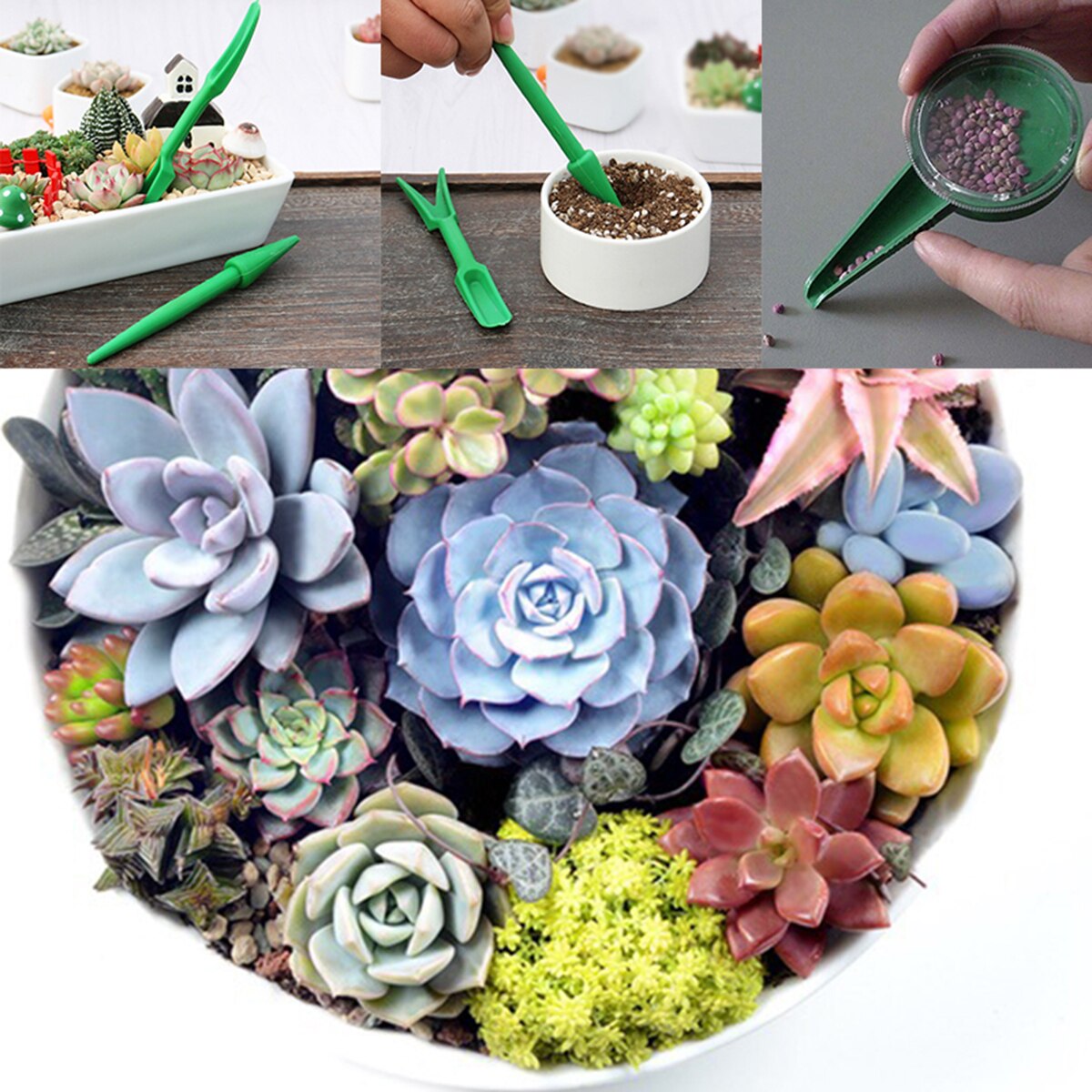 Mini 4pcs Garden Transplanting Planting Seeder Plant migration tool Nursery Plant Seedling Cultivate Tools Seeder Puncher