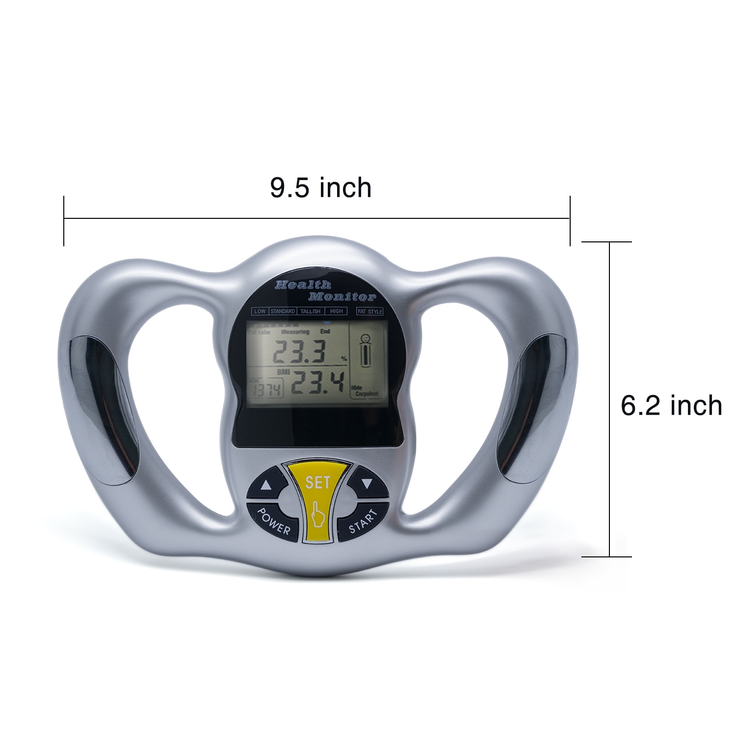Kropssundhedsmonitor digital lcd fedtanalysator bmi meter vægttab tester kalorieberegner måleværktøjer  c1418