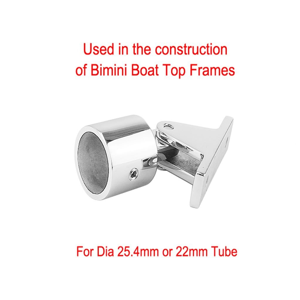 Boot Bimini Top edelstahl 316 Fitting Deck Scharnier Rutsche Kappe Rohr Auge Ende Kappe Externe Auge Ende Baldachin Rohr boot Zubehör