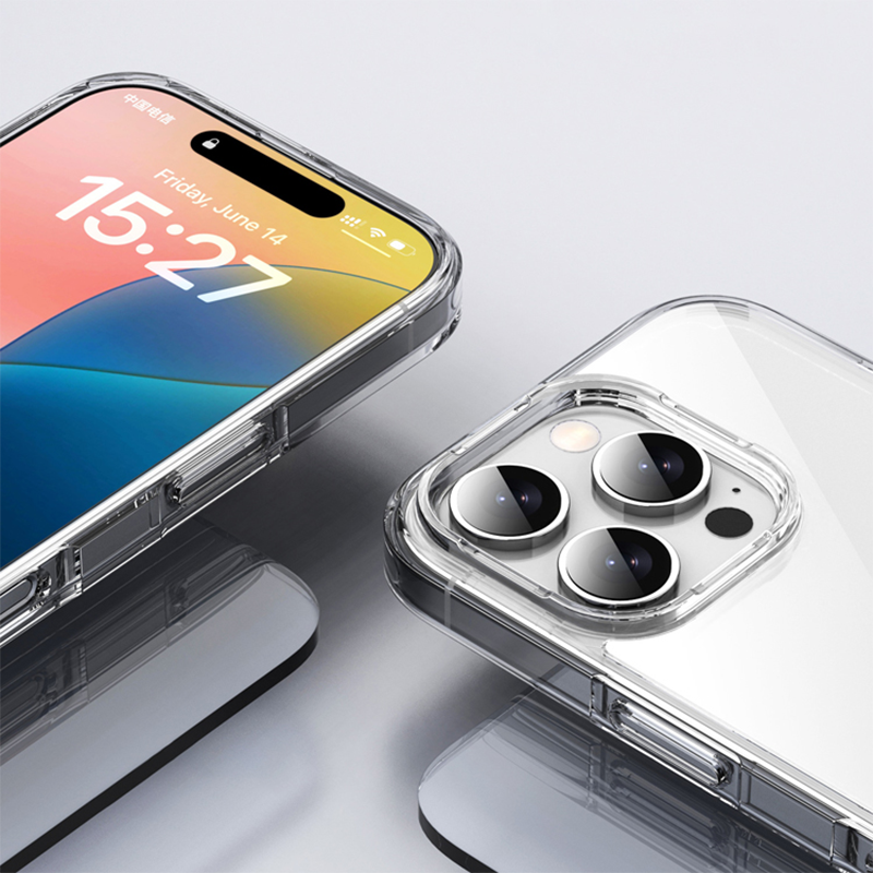 Luxe Hybride Schokbestendig Case Voor iPhone 16 15 14 13 12 11 Pro Max Plus Mini Hard Cover Clear siliconen Soft Shell Dunne Slanke