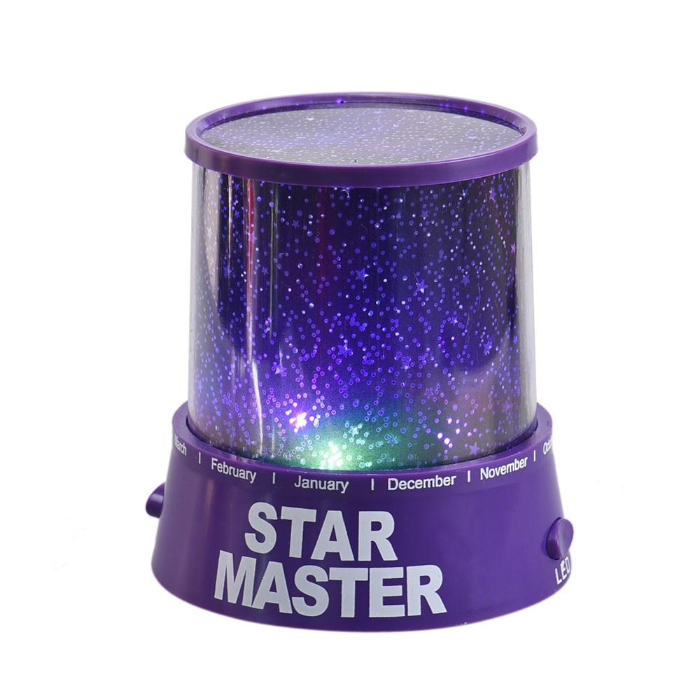 LED Galaxy Projector Ocean Wave Night Light Romantic Cosmos Star Master LED Projector Lamp Night Light Purple Bedroom Lamp