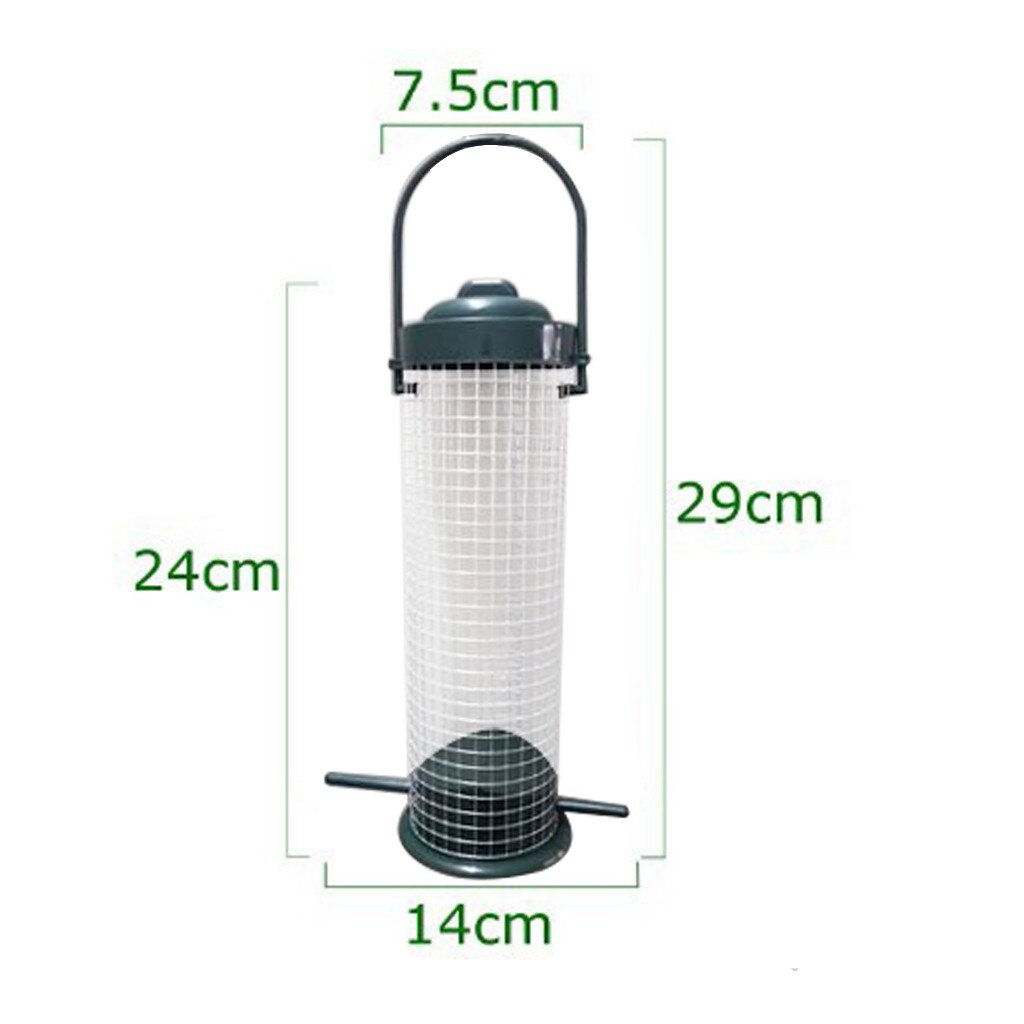 Outdoor Bird Feeder Windproof Rainproof Wild Bird Metal Feeder Hanging Feeders Viewing Window For Garden Yard Decoration #25