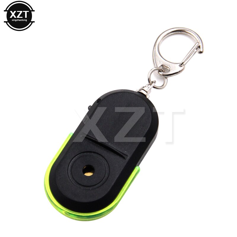 1Pcs Oude Mensen Anti-Verloren Alarm Key Finder Draadloze Locator Sleutelhanger Whistle Sound Led Licht Tracker