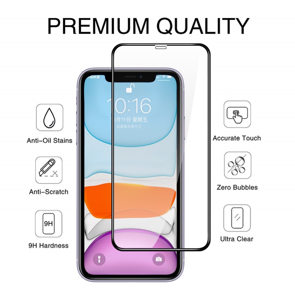 9D Anti-Scratch Mobile Phone Screen Full Screen Protection Tempered Glass Hd Protective Film For Iphone 12 Series