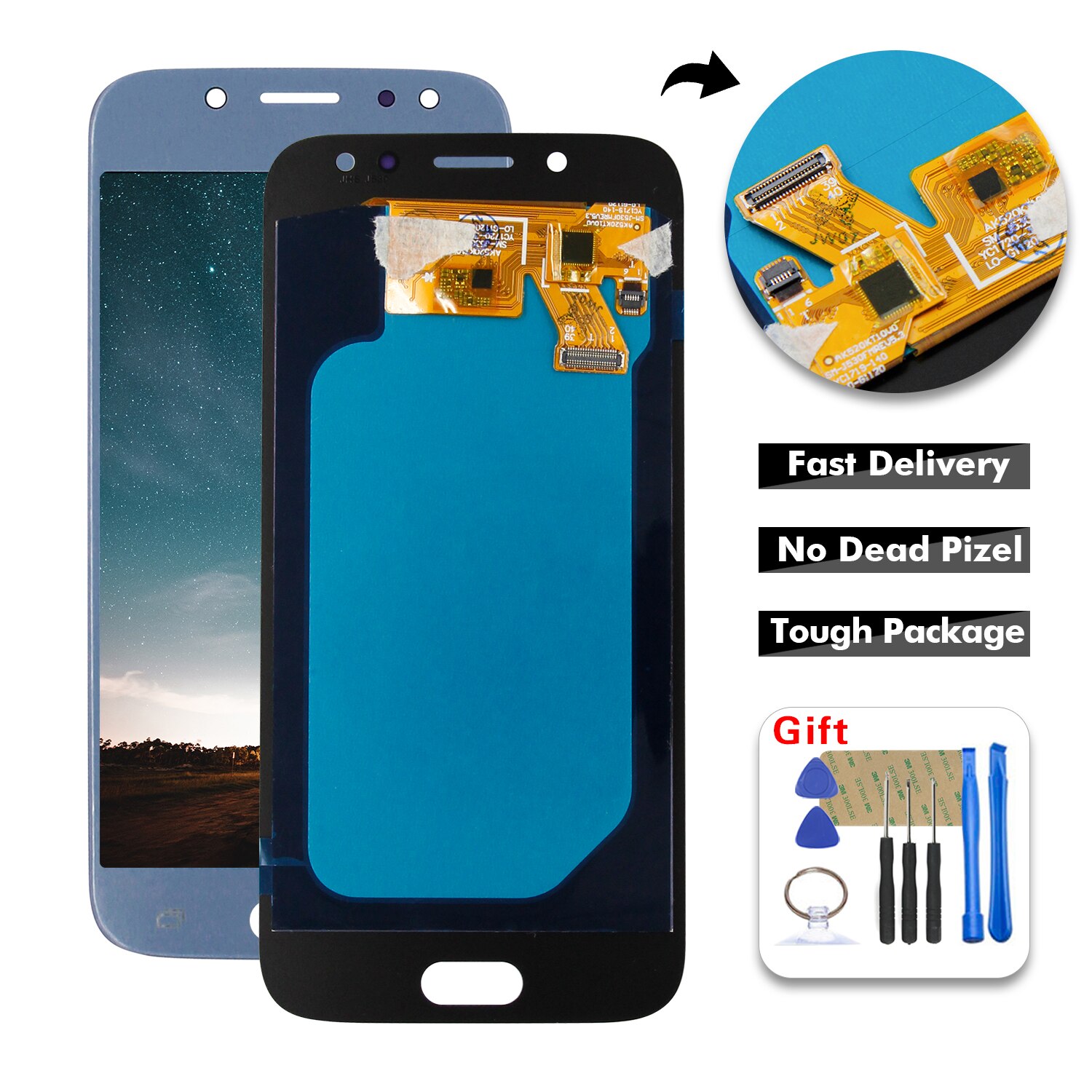 AAA pour Samsung Galaxy J5 bleu LCD pour J530 J530M SM-J530F écran Lcd écran tactile numériseur assemblée + outils