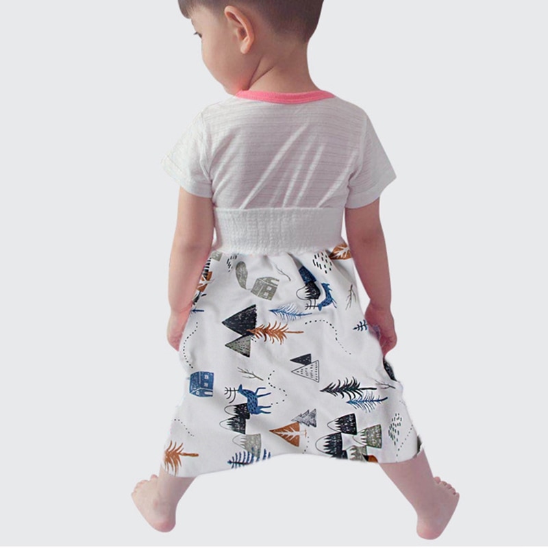Cute Cartoon Baby Skirt Diapers Reusable Nappies Cotton Training Pants Panties Nappy Cloth Diaper Washable Infants Children Baby