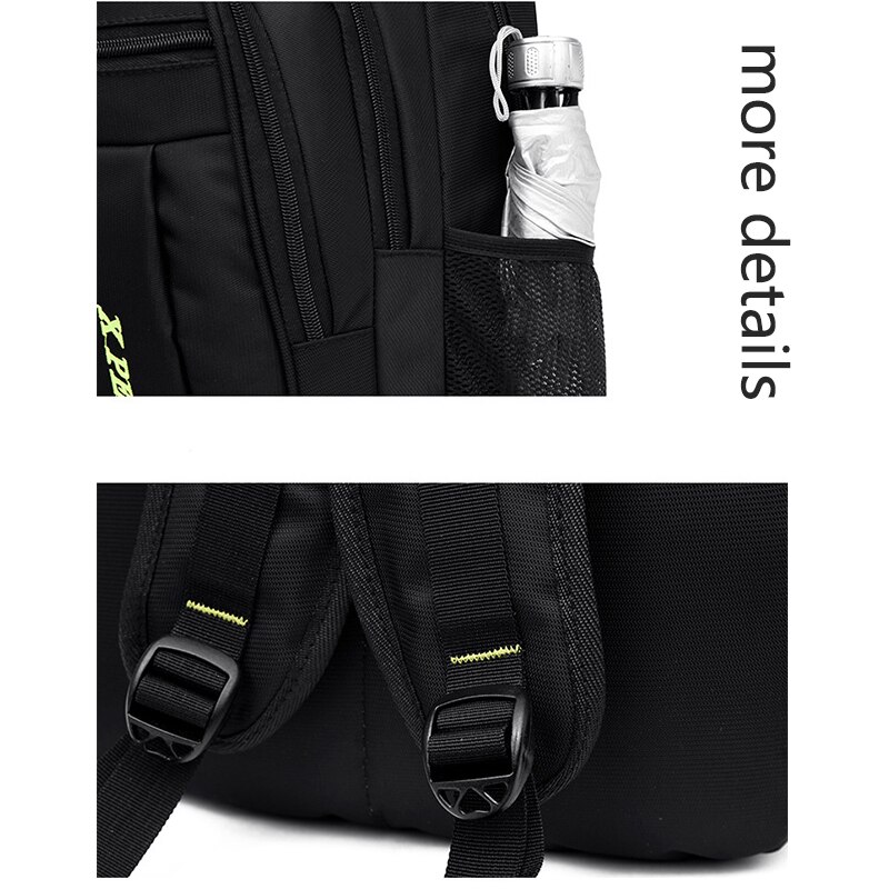 Store rygsæk skoletasker til drenge teenagerygsæk mænd vandtæt nylon taske afslappet college stil høj student rygsæk