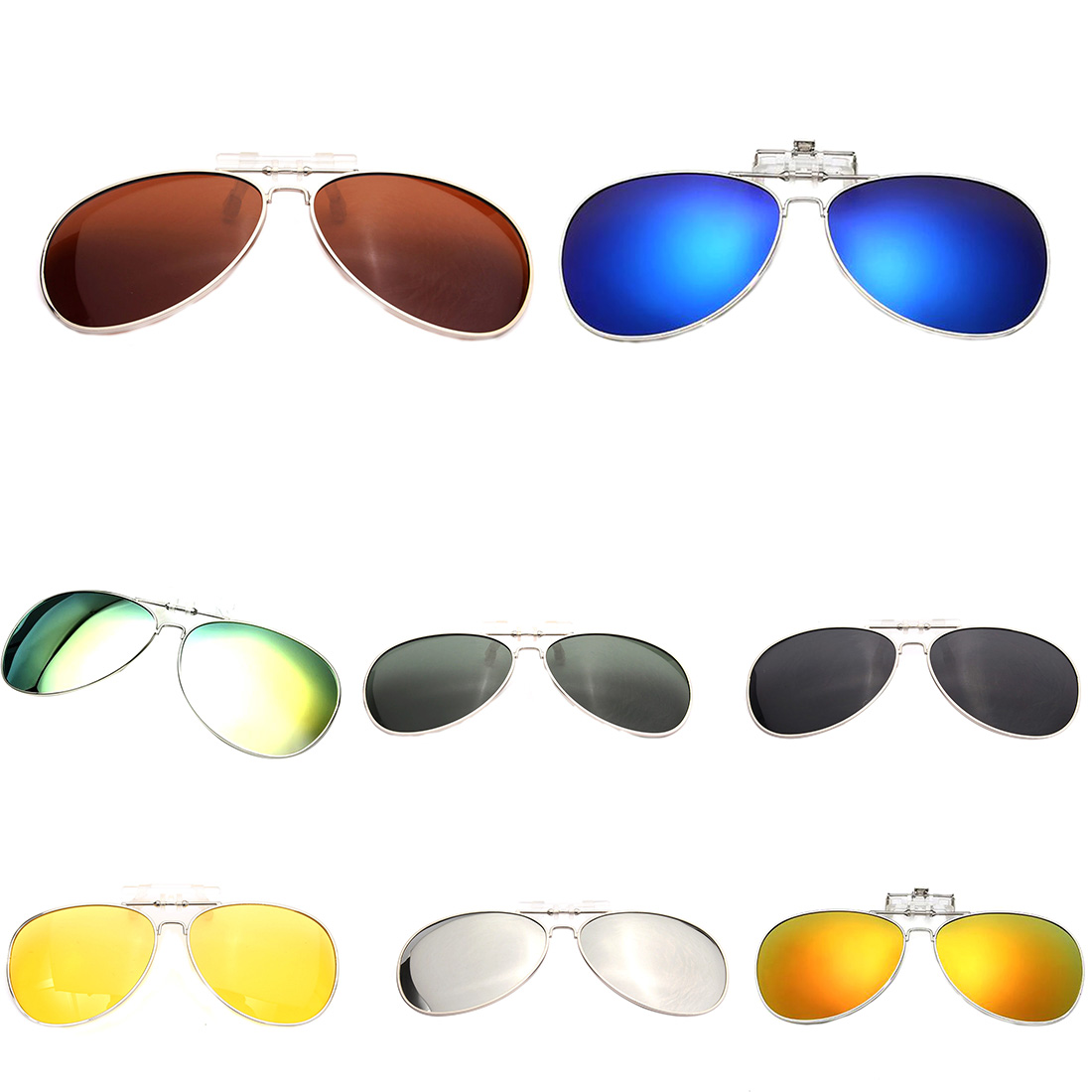 Men Women Polarized Clip On Sunglasses Fishing Night Anti UV Driving Cycling riding Fishing Sun Glasses Clips