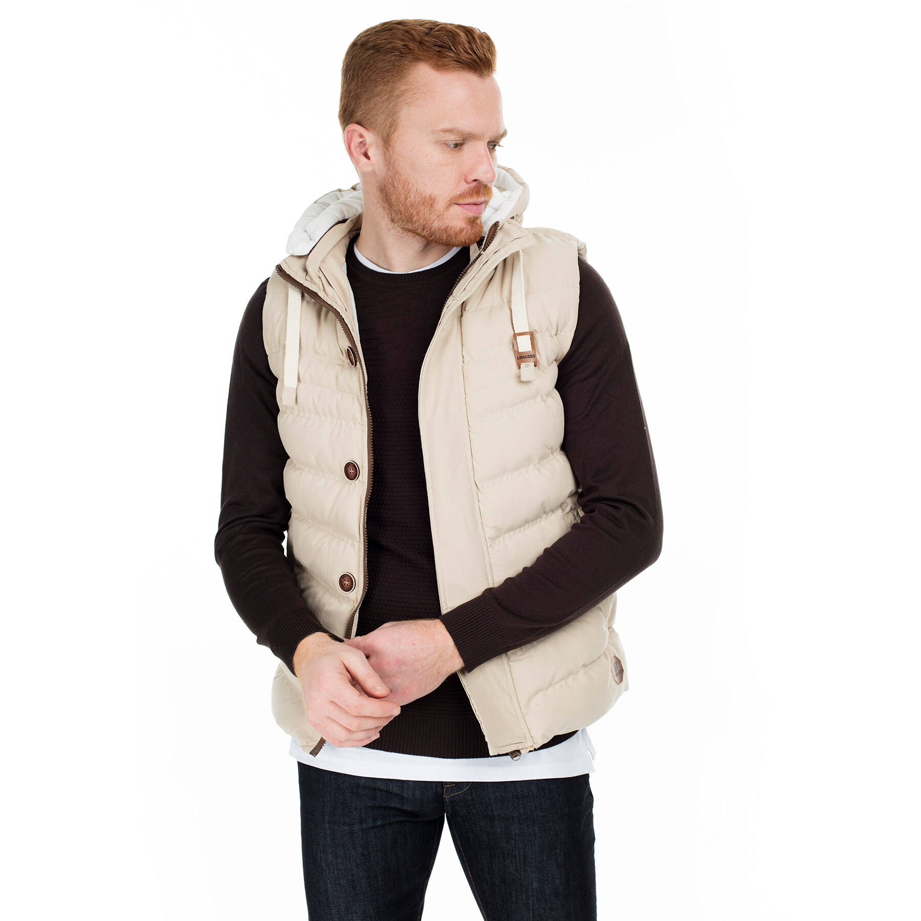 Buratti veste cintrée à capuche homme gilet 55619 K5618