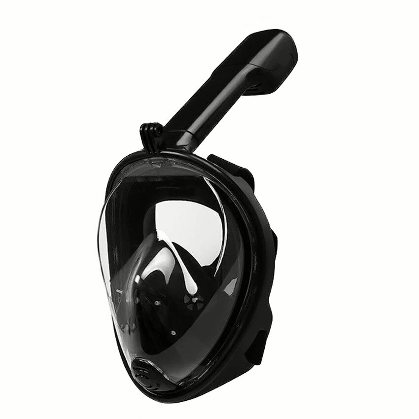 Scuba Diving Mask Full Face Snorkeling Mask Underwater Anti Fog Snorkeling Diving Mask For Swimming Spearfishing Dive: Black / S/M