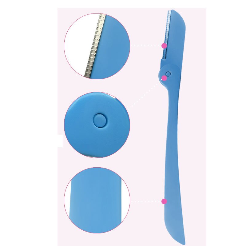 Kit de depilación portátil para cejas, maquinilla de afeitar facial para mujer, juego de cosméticos de corte plegable para cejas, 1/3 / 6 uds.