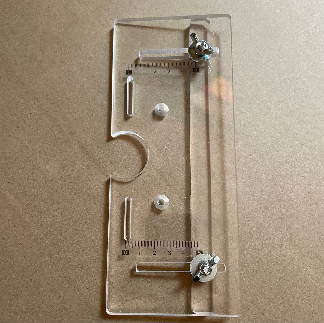 Edge Trimming Machine Hinge Slotting Board Tools Parts,Transparent Edge Trim Machine Base,Thicken With Graduations Router Base: Silver