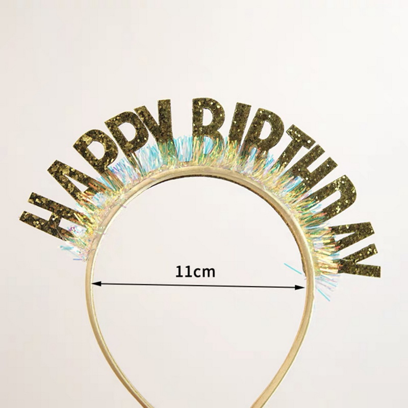 Happy Birthday European And American Birthday Party Headgear Headband Female Letters Happy Birthday Headband Women: 19