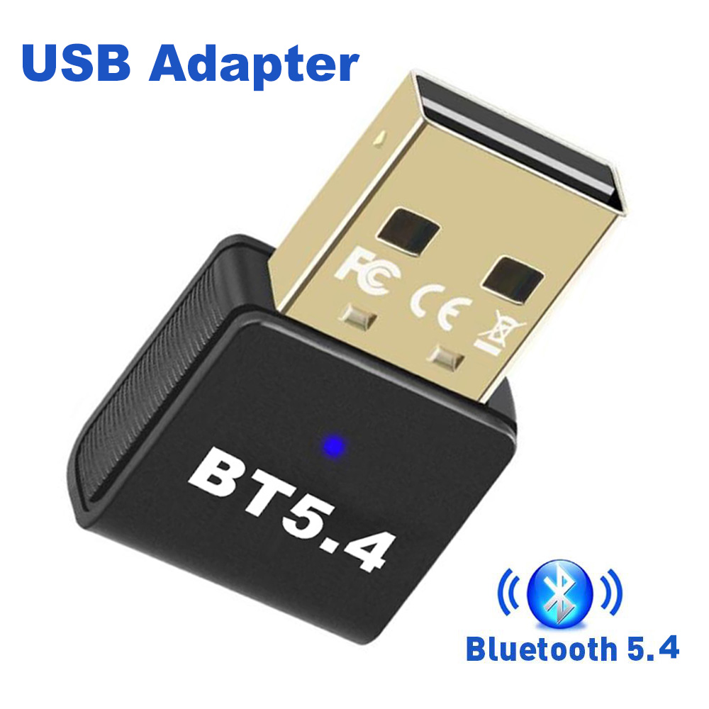 USB Bluetooth 5.3 5.4 Dongle Adapter for PC Speaker Wireless Mouse Keyboard Bluetooth Audio Receiver Transmitter Driver Free