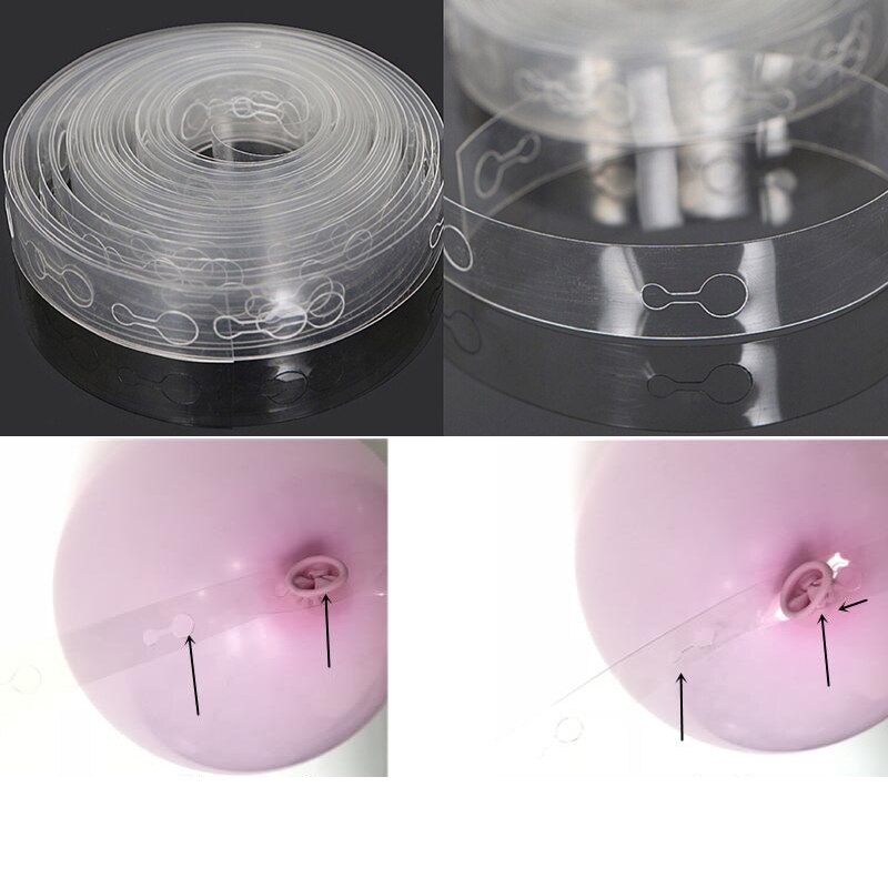 Balloons Accessories 5M Balloon Chain Ribbon Easy Knot Decorating Wedding Party Birthday Background Decor Balloon Chain Arch