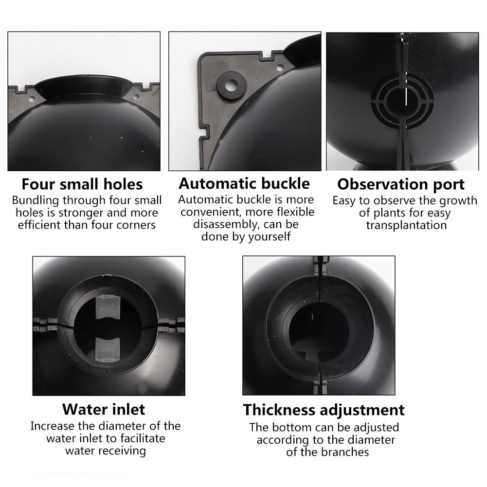 S/M/L Plant Rooting Ball Grafting Rooting Growing Box Breeding Case For Garden Pouch Root Plastic Flower Container Nursery Box