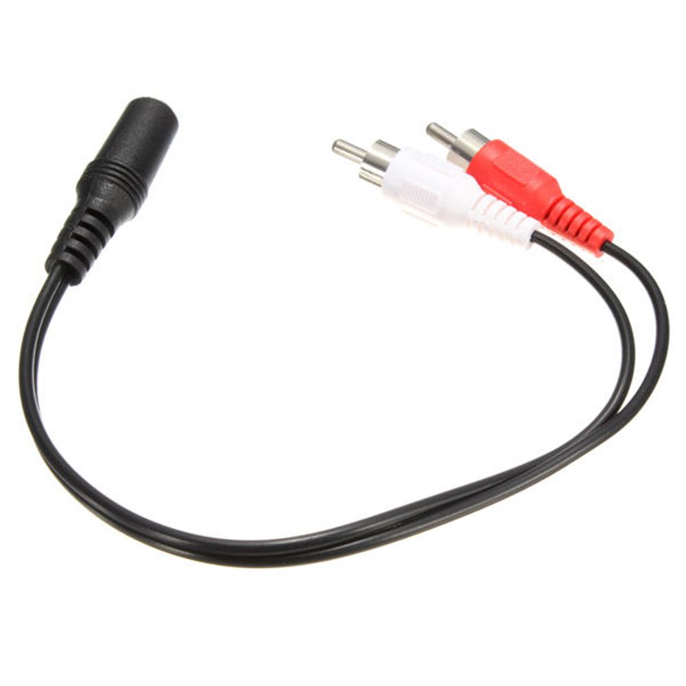 Universell 3.5mm till rca hörlurar 3.5 2 rca 3.5mm hona adapter kabel splitter ljudkablar stereoljud