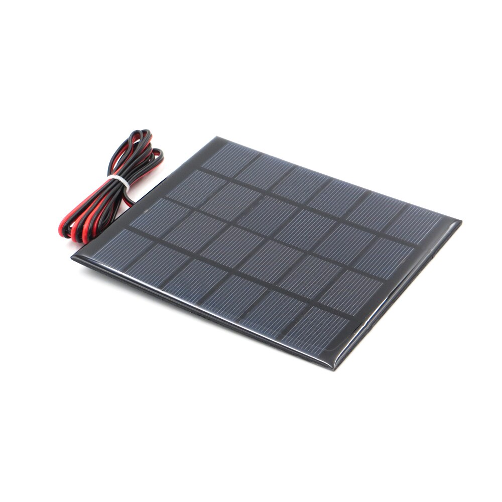 6V 2Watt met 100cm verlengen kabel Zonnepaneel Polykristallijn Silicium DIY Battery Charger Module Mini Solar Cell draad speelgoed