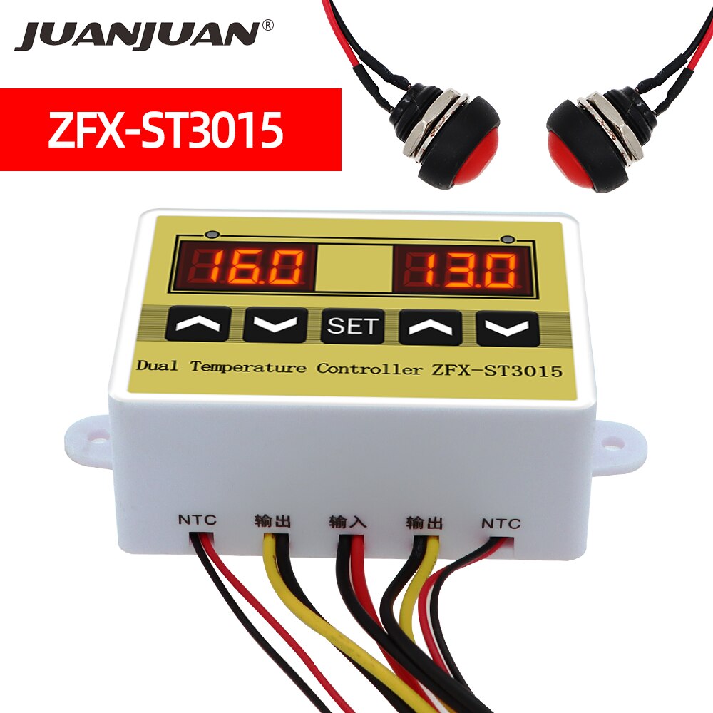 ZFX-ST3015 Microcomputer Temperature Controller Digital LED Thermostat Intelligent Time Controller 12V 24V 220V 40%off