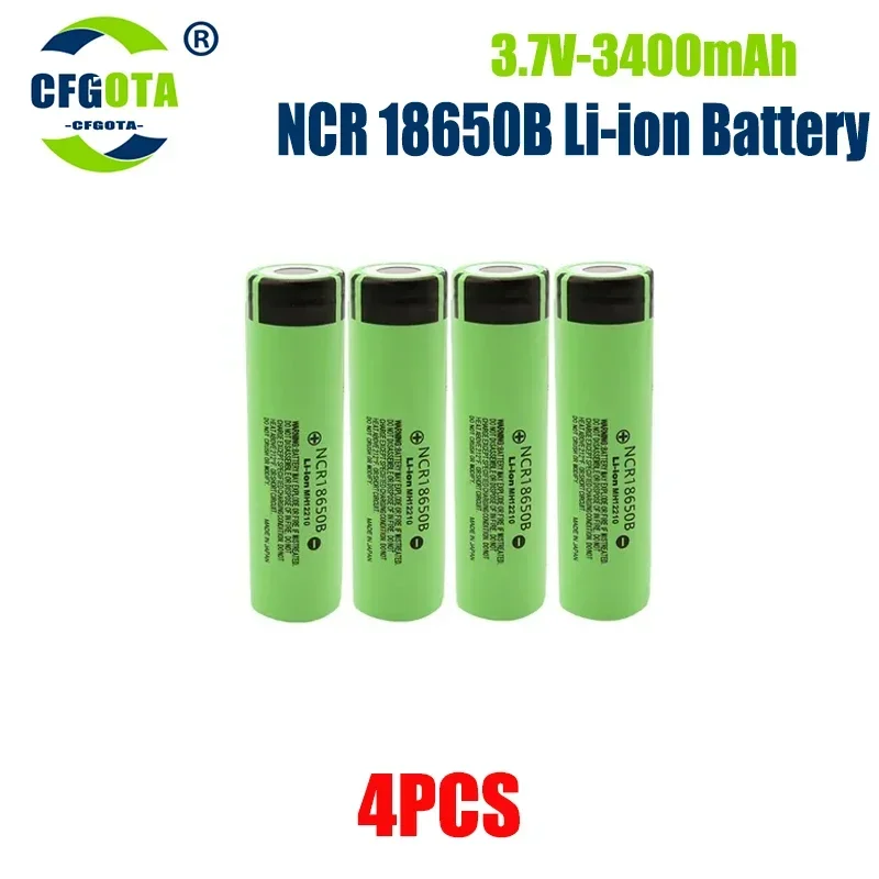 18650 Battery Fast 2023NewBestselling 34B Li-ion 3.7V 3400MAH+Charger Rechargeable Battery Suitable Screwdriver Battery: Silver