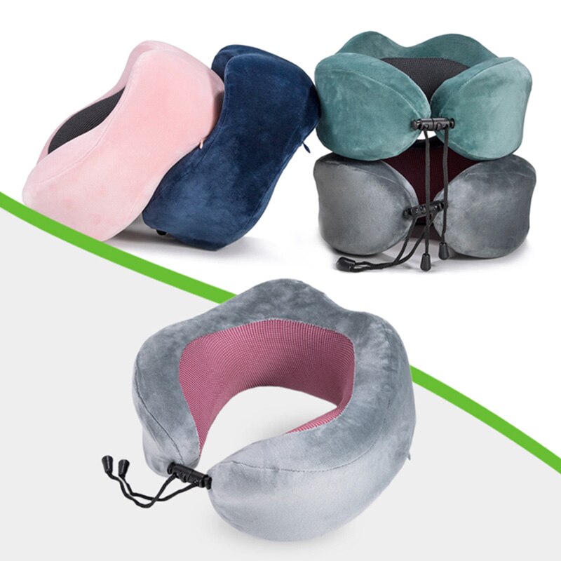 A Forma di U Cuscino Da Viaggio per Aereo Collo Cuscino di Gomma Piuma Accessori Da Viaggio letto rivestimenti Comodi Cuscini per il Sonno Tessili per La Casa