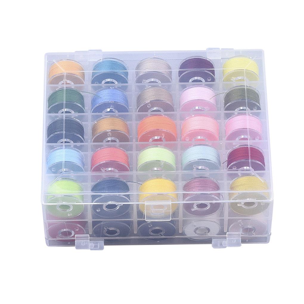 50 Pcs/box Color Random Prewound Bobbin Threads DIY Crafting Embroidery Quilting Sewing Machine Thread Spool