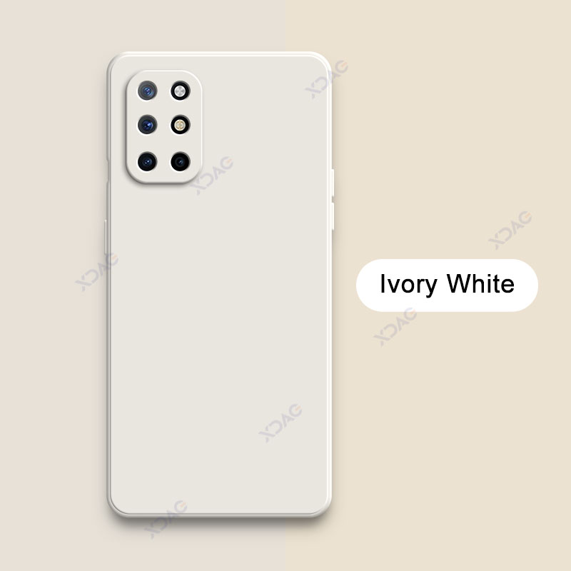 Für OnePlus 8T 5G doppelt Liner Telefon fallen 360 Weiche Original Quadratische Flüssigkeit Silikon Zurück Abdeckung eins Plus onePlus8T 8T Hülse Taschen: Nylon / Elfenbein