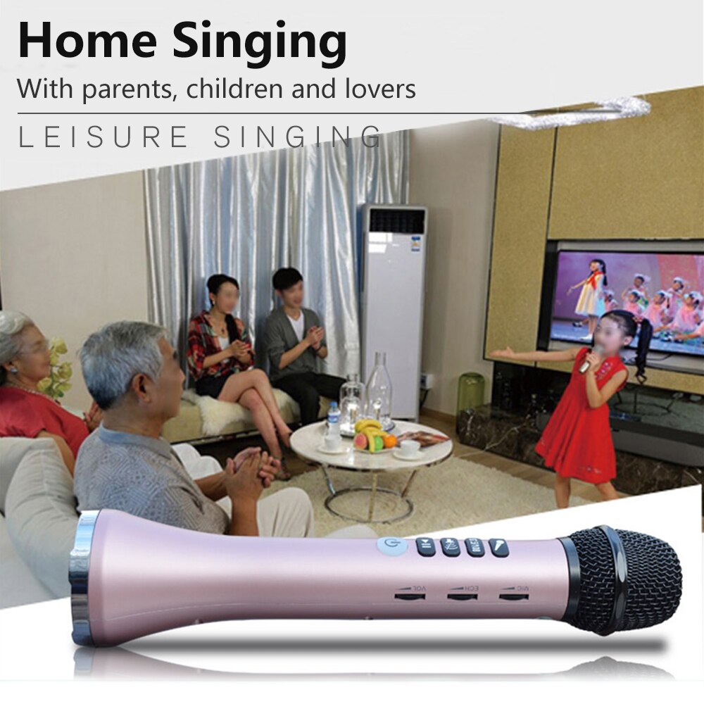 XIAOKOA L-698 Wireless Karaoke Microphone Bluetooth Speaker 2-in-1 Handheld Sing &amp; Recording Portable KTV Player for iOS/Android