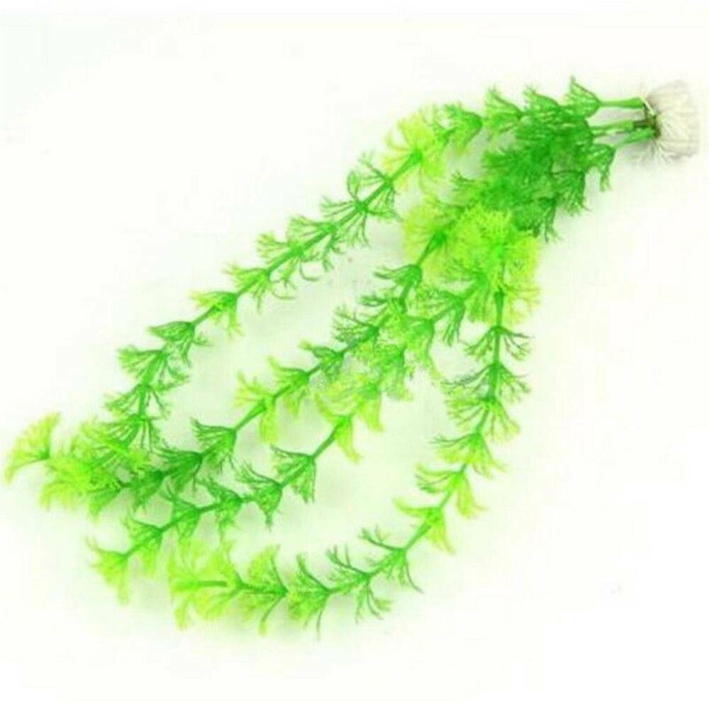 1x akvarium akvarium grønn plast planter gress dekor ornament høy plante zx