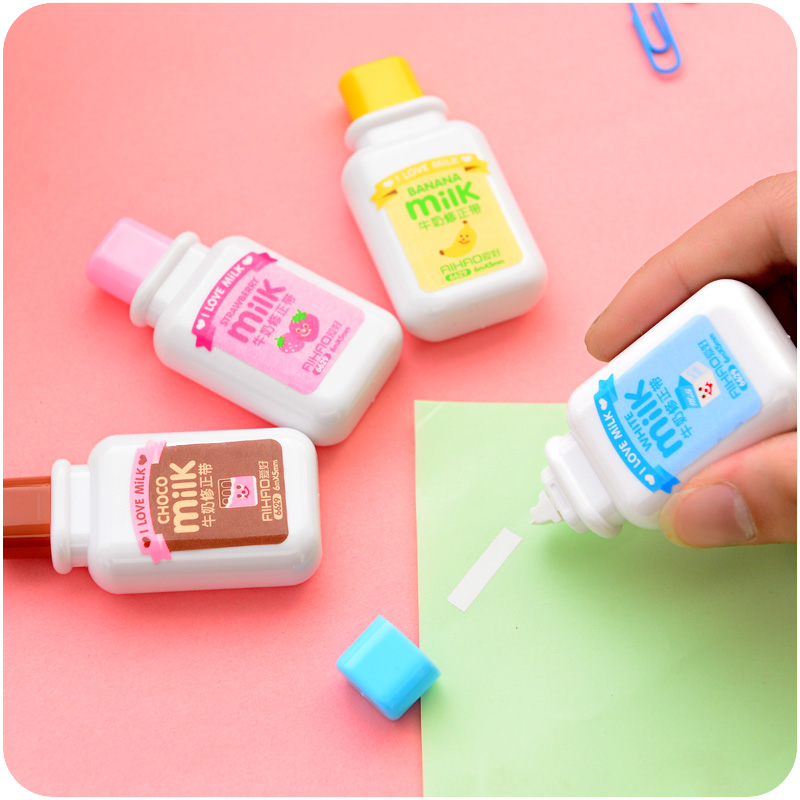 12 teile/los Milch trinken korrektur Band Kawaii schreibwaren Büro Material Schule versorgung korrektur escolar cinta papeleria F847