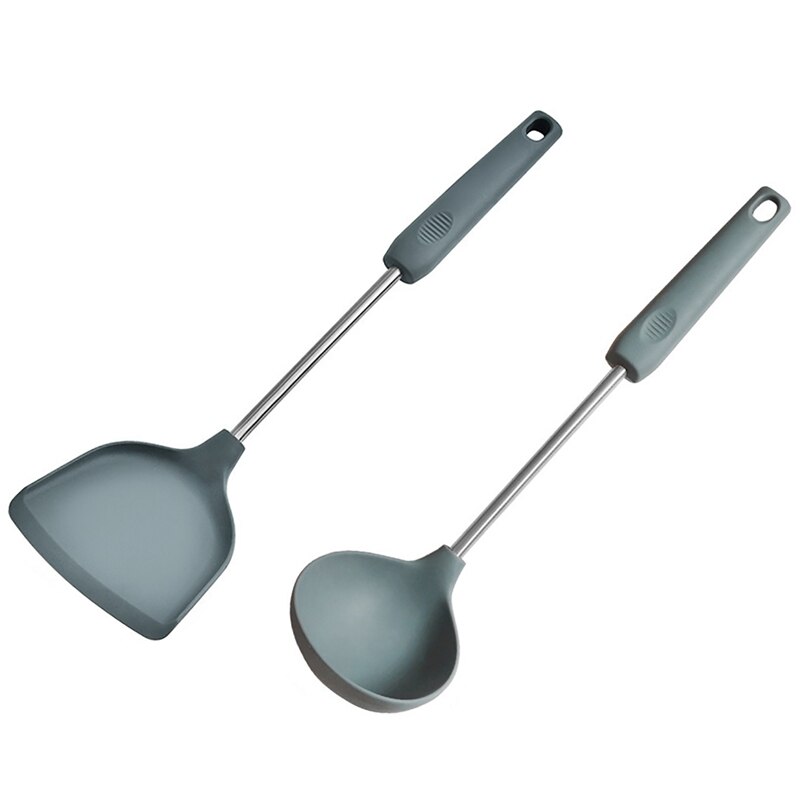 Non-Stick Kitchen Utensil Silicone Cooking Frying Spatula Soup Ladle Turner Soup Spoon Porridge Cooking Utensils Spatula Ladle