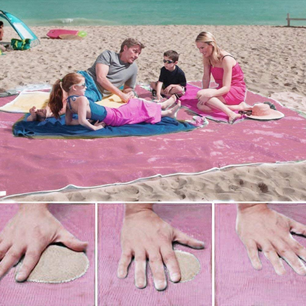 Strand Mat Magic Zand Strand Handdoeken Deken Draagbare Anti Zand Handdoek Strandlaken Reizen Zomer Mat Grote Strandlaken: Pink