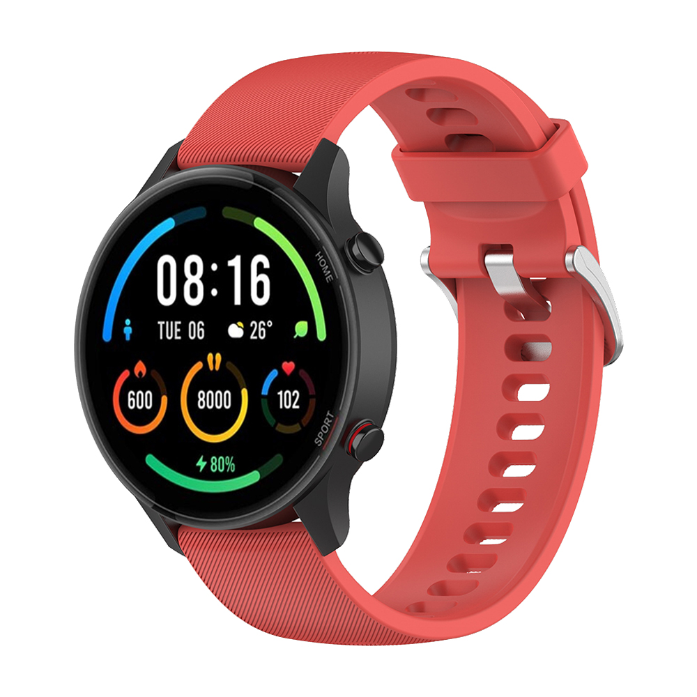 22mm blød silikone urrem til xiaomi mi watch color sportsurrem armbånd til xiaomi watch  s1 pro /s1 active /s2/ color 2: Blå lyserød