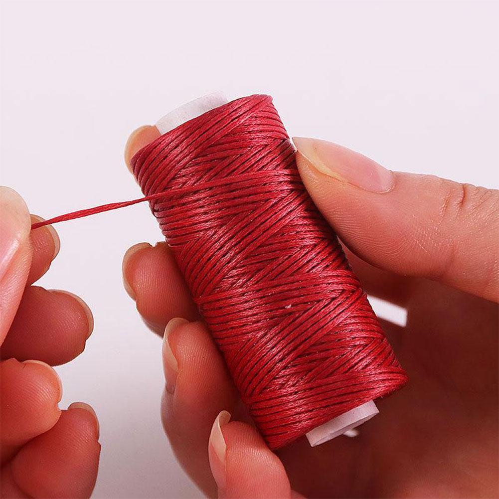 260M Multi Farbe Wachs Faden Single Filament Polyester Hand Stricken Schnur Gurt Kette Seil Korn Nähen Handwerk Pro Leder C J1E5