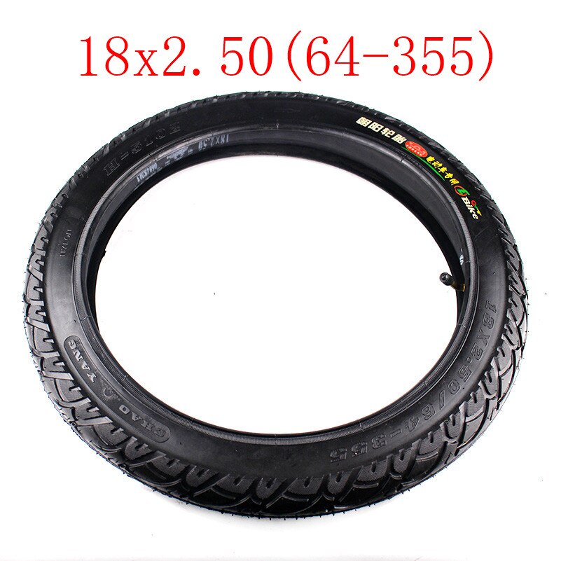 Newest 18x2.50(64-355) Tire Inner Tube 18 Inch Electric Bicycle Tire Fits Electric Motorcycle Battery Tricycle 18*2.5 Tube Tyre