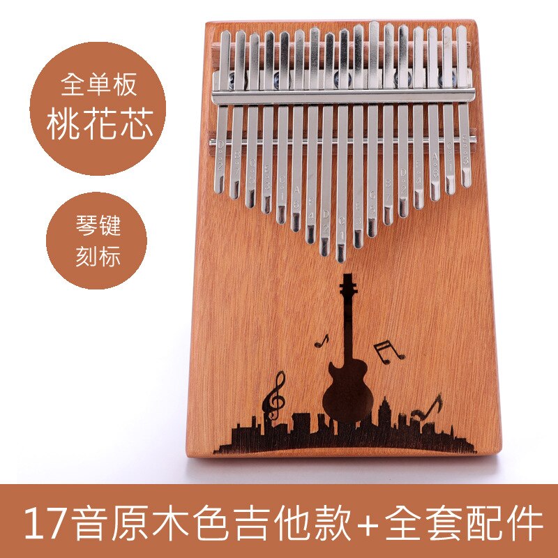 Kalimba 17 tasti Thumb Piano strumenti musicali in legno di alta qualità Mbira Body con libro di apprendimento Kalimba Piano regalo di natale: Guitar