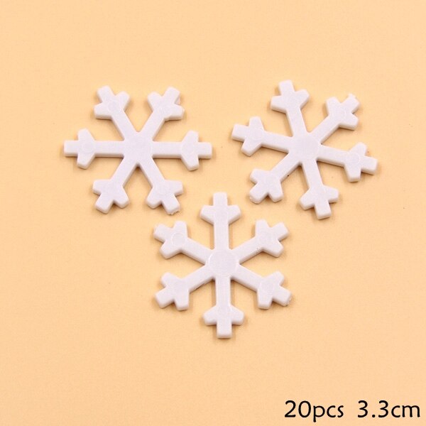 1 Pack Wit Plastic Nep Sneeuwvlok Voor Home Christmas Party Diy Scene Nieuwjaar Xmas Tree Hangers Ornamenten Raamdecoratie: H