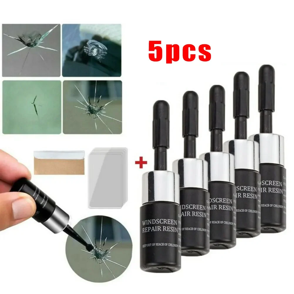 5 Stück Autoglas Nano Reparatur Flüssigkeit Windschutz scheibe Reparatur Glas Reparatur Flüssigkeit Auto Fenster Kratzer Renovierung Riss Wiederherstellung Tool Kit verwenden