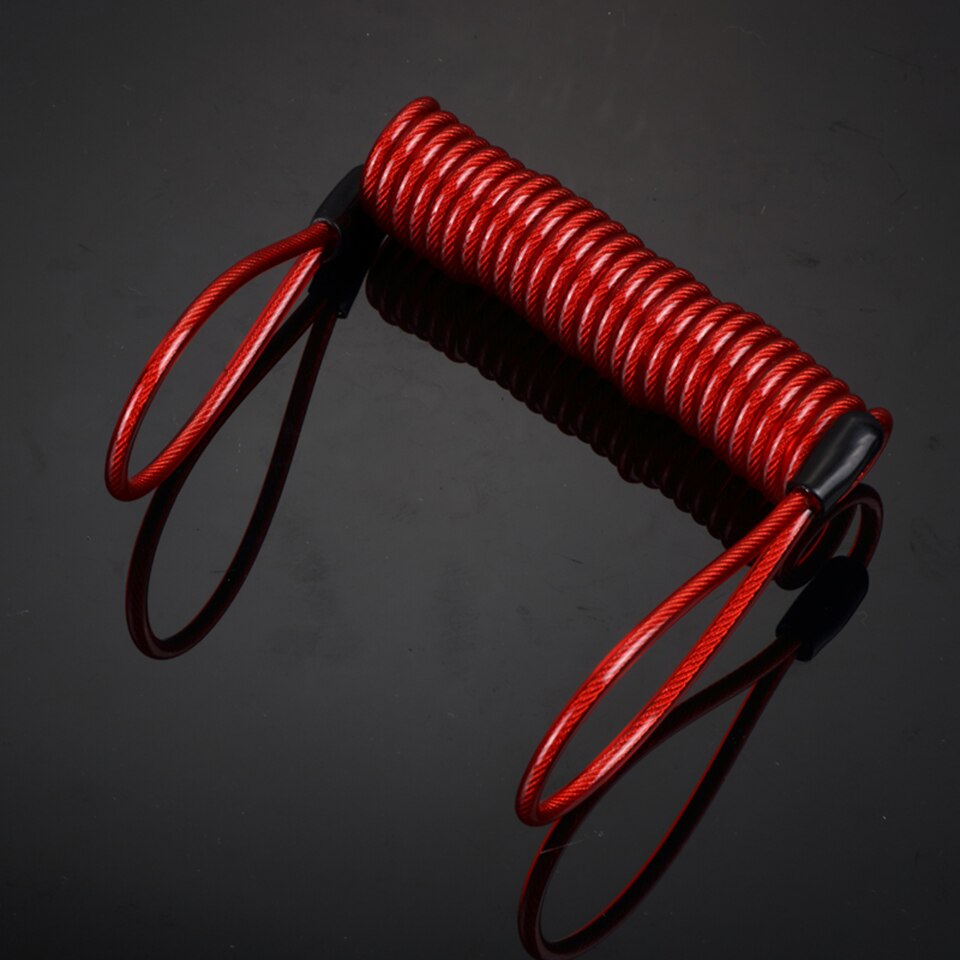 Candados de rueda de cuerda de resorte para motocicleta, bloqueo de disco de bicicleta, Cable antirrobo de seguridad, Cable de recordatorio, accesorios de moto