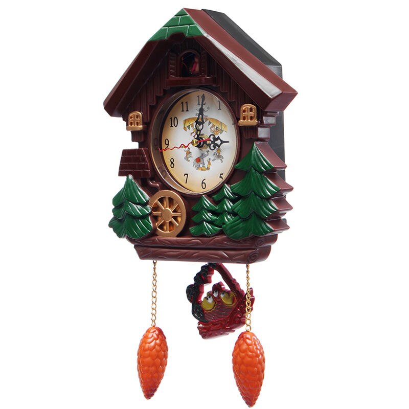Hus form 8 tommer vægur gøg ur vintage fugl klokke timer stue pendul ur håndværk kunst ur hjemmet indretning