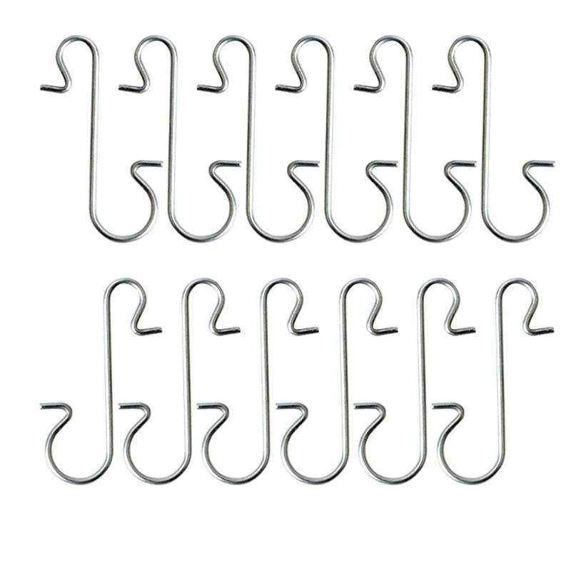 150 Pcs Kerst Metalen Opknoping Haak Creatieve S-vorm Haak Metalen Hanger Kerst Decoratie Benodigdheden: Zilver