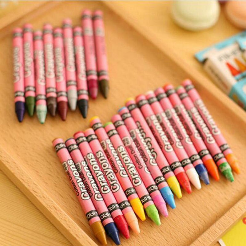 12 colors/set Painting Wax Caryon Oil Pencil Students Children's Birthday School Stationery Non-toxic Graffiti Pen