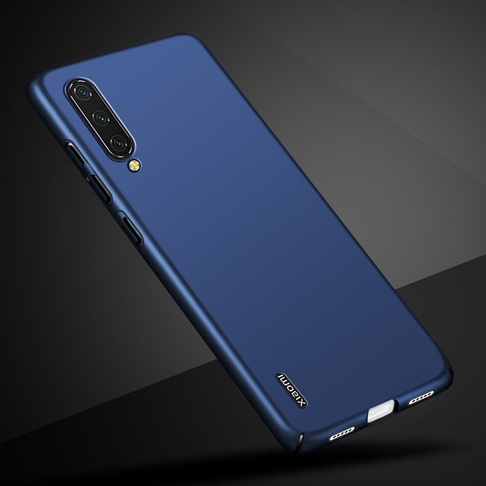 Smukła, twarda obudowa pc dla Xiao mi mi A3 mi A3 skrzynki pokrywa matowe z tworzywa sztucznego przypadku telefonu zderzak dla Xiao mi mi A3 3 Lite tylna pokrywa Funda: For MI A3 Lite / Royal Blue