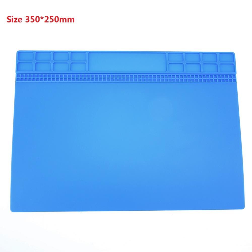 1pc Heat Insulation Silicone Soldering Station Pad Desk Soldering Mat For Welding Station Repair Maintenance Platform 405X305 mm: 04