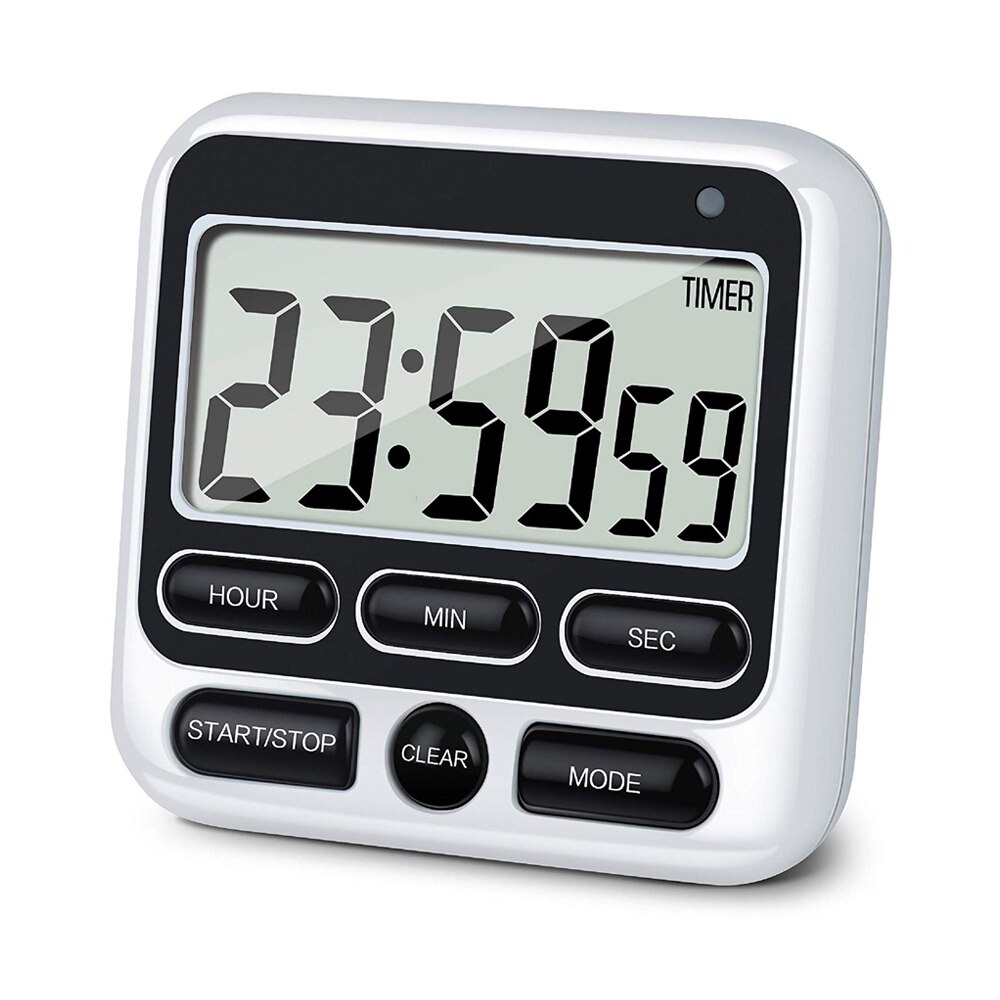 Large Display Magnetic Digital Kitchen Timer Cooking Timer clock Alarm-Counters Countdown up Alarmclock Stopwatch Back Stand: Black